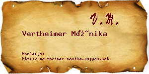 Vertheimer Mónika névjegykártya